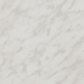Splashwall Impressions Gloss Cararra marble effect Laminate Panel (H)2420mm (W)585mm