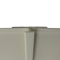 Splashwall Ivory H-shaped Panel straight joint, (L)2440mm (T)4mm