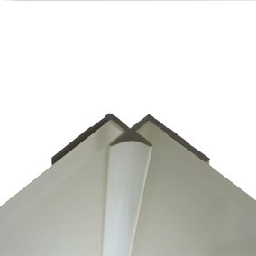 Splashwall Ivory Straight Panel internal corner joint, (L)2440mm (T)4mm