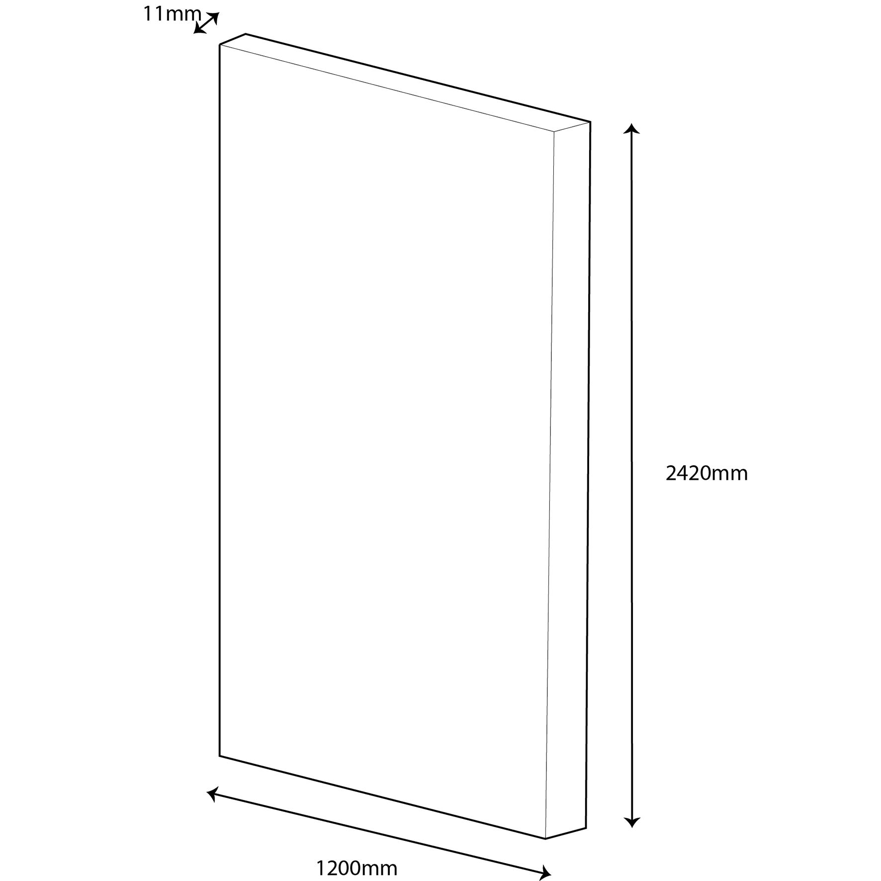 Splashwall Laminate 3 panel MDF Wall panel kit (L)2420mm (W)1200mm - White Marble