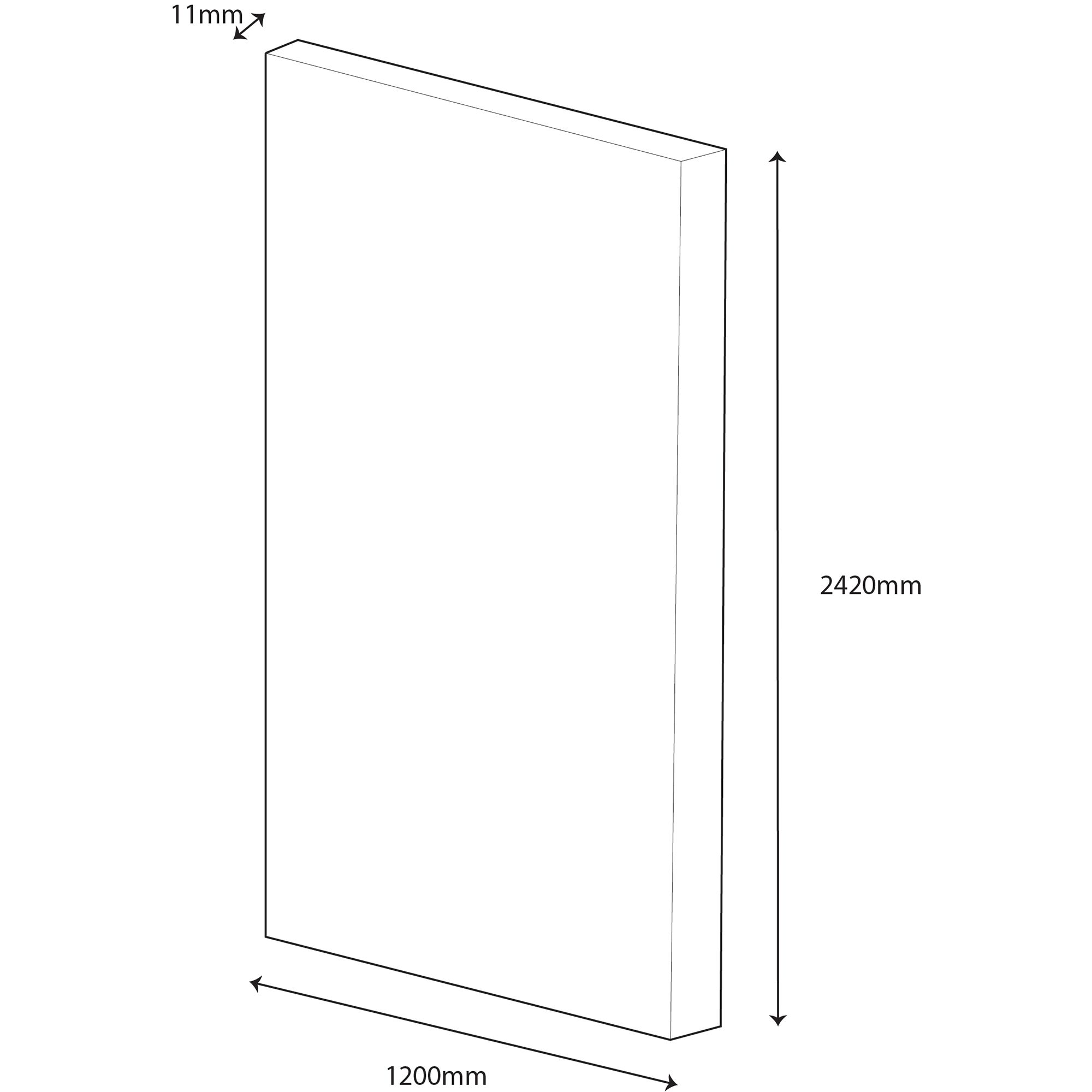 Splashwall Laminate MDF Bathroom & wet room Panel (H)2420mm (W)1200mm - Gloss White reflex