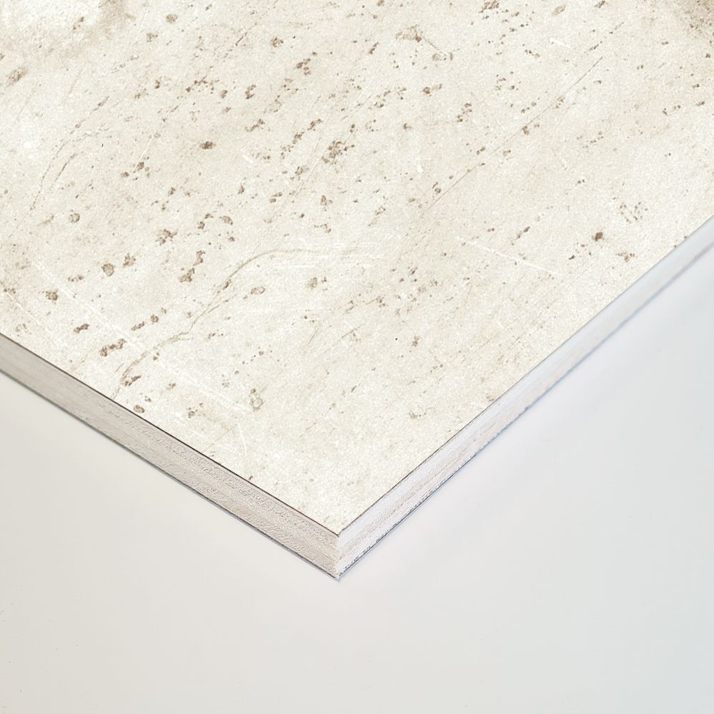 Splashwall Laminate MDF Bathroom & wet room Panel (H)2420mm (W)1200mm - Matt Cream concrete