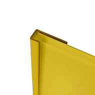 Splashwall Lemon Straight Panel end cap, (L)2440mm (T)4mm