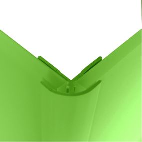 Splashwall Lime Panel external corner joint, (W)400mm (T)4mm