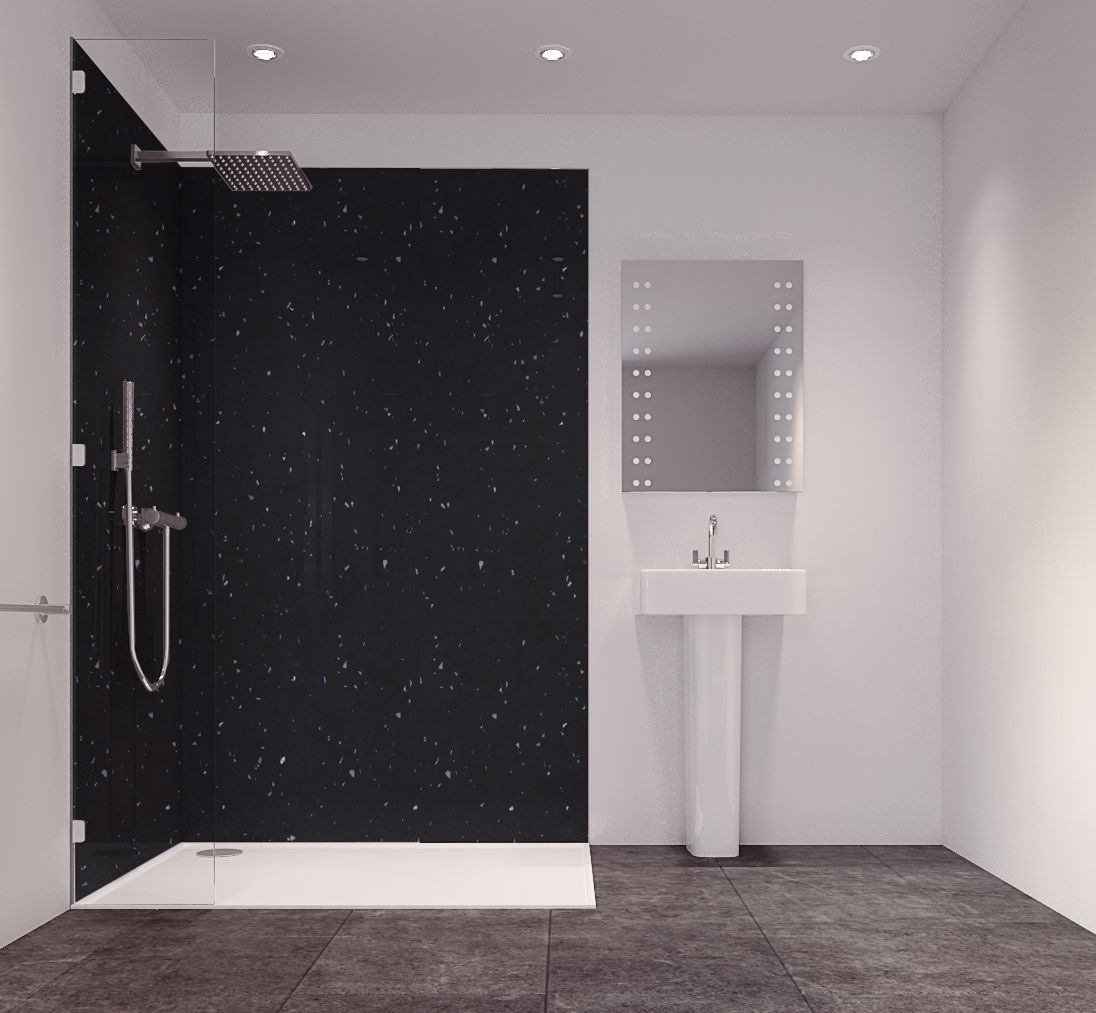 Splashwall Majestic Moon dust Laminate Panel (H)2420mm (W)585mm
