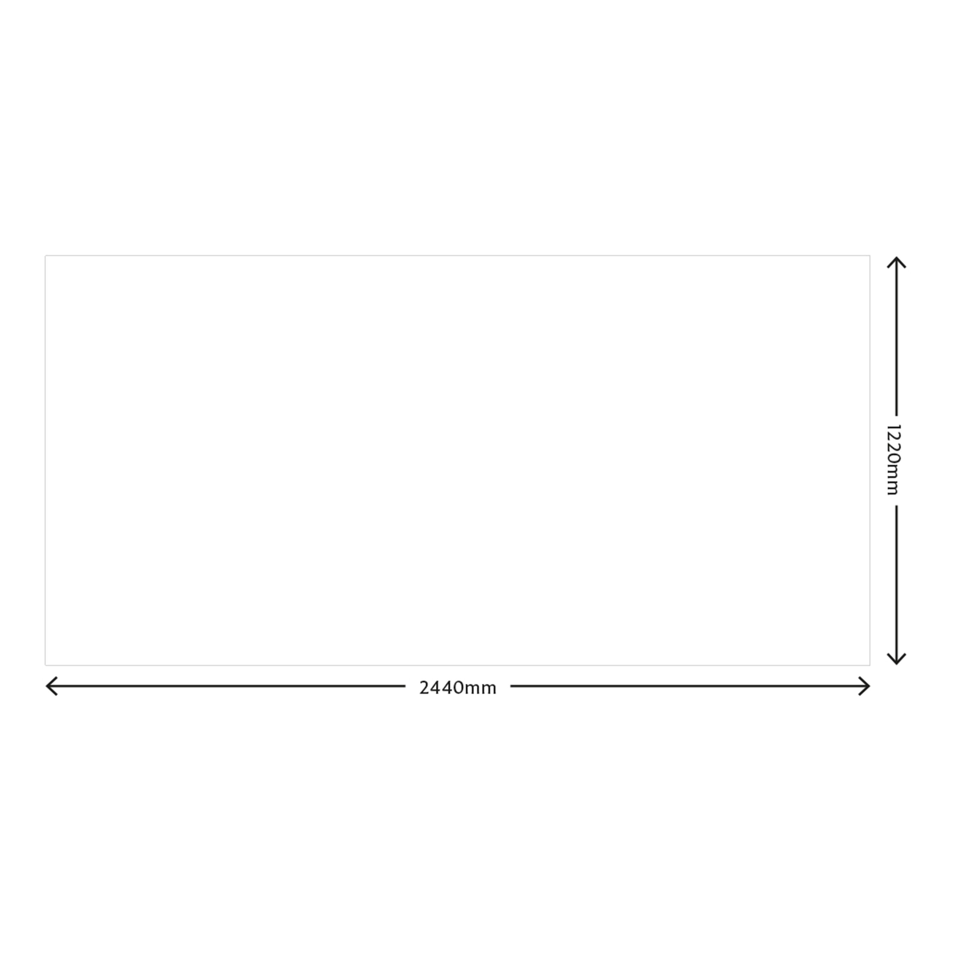 Splashwall Matt Flint Acrylic Splashback, (H)1220mm (W)2440mm (T)4mm