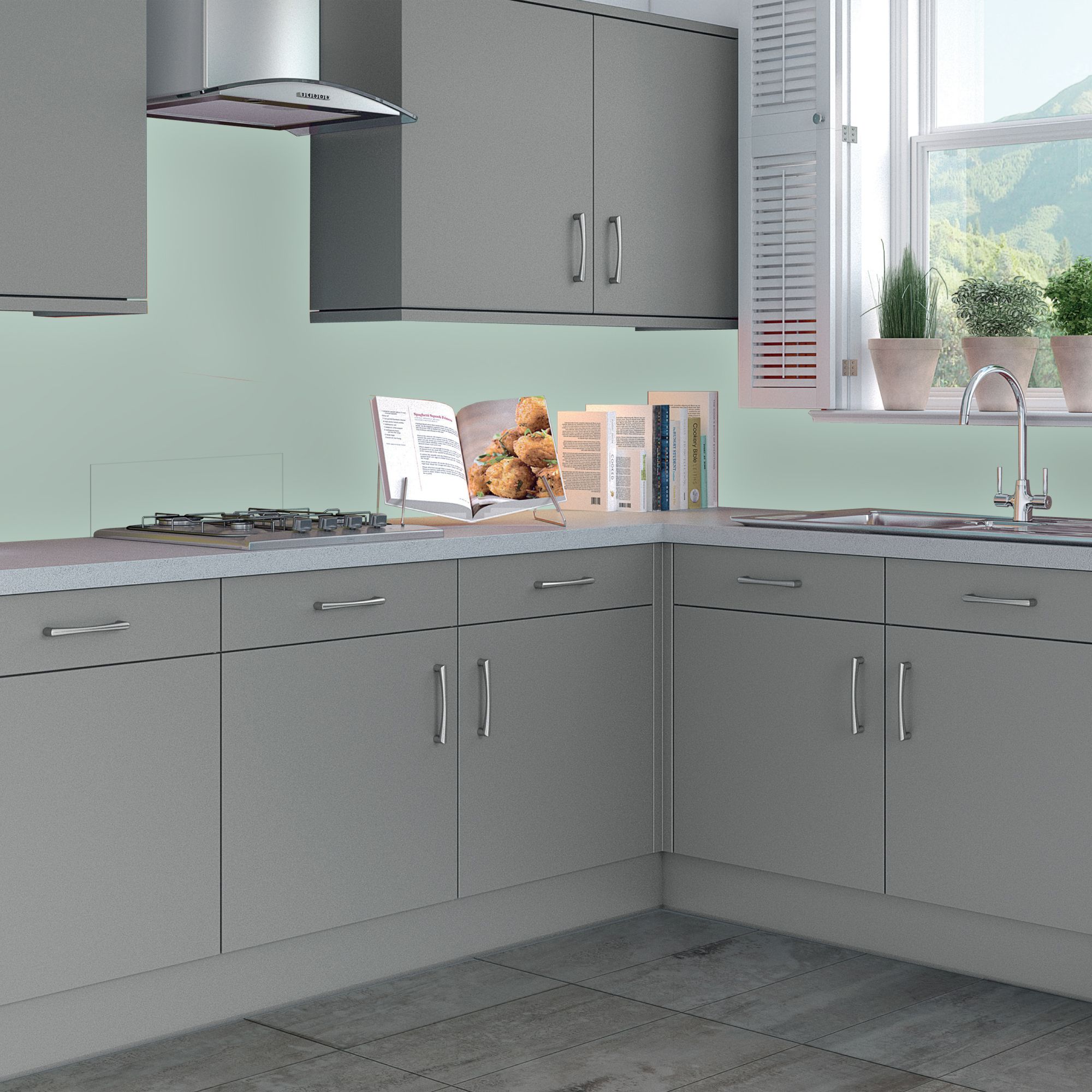 Splashwall Matt Mist Acrylic Panel (H)2440mm (W)600mm - 3