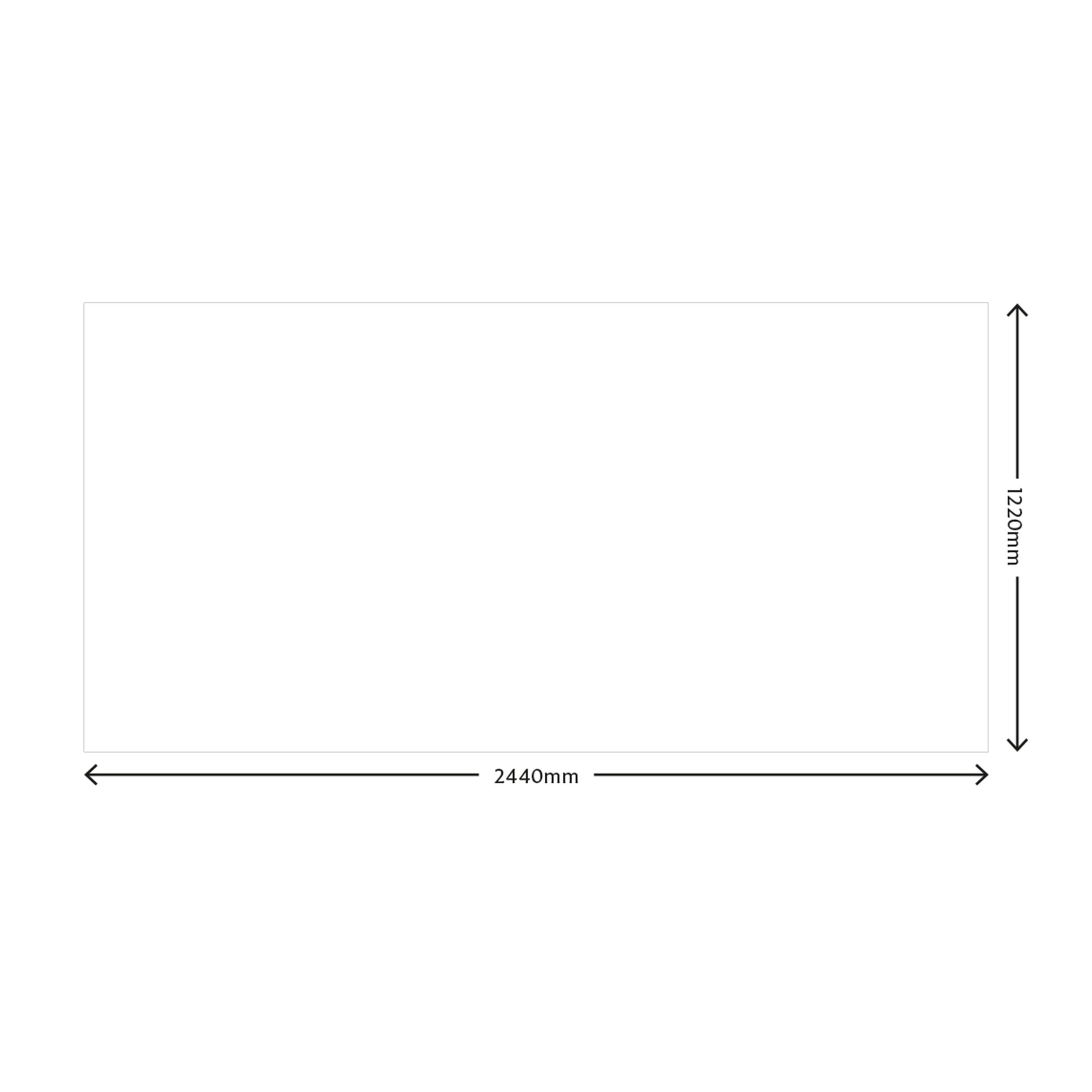 Splashwall Matt Ocean Acrylic Splashback, (H)1220mm (W)2440mm (T)4mm