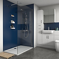 Splashwall Matt Royal blue 3 sided Shower Panel kit (L)1200mm (W)1200mm (T)4mm