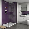 Splashwall Matt Violet 2 sided Shower Panel kit (L)1200mm (W)1200mm (T)4mm