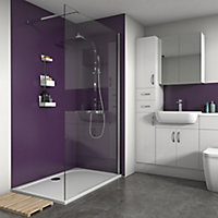 Splashwall Matt Violet 3 sided Shower Panel kit (L)1200mm (W)1200mm (T)4mm