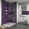 Splashwall Matt Violet 3 sided Shower Panel kit (L)1200mm (W)1200mm (T)4mm