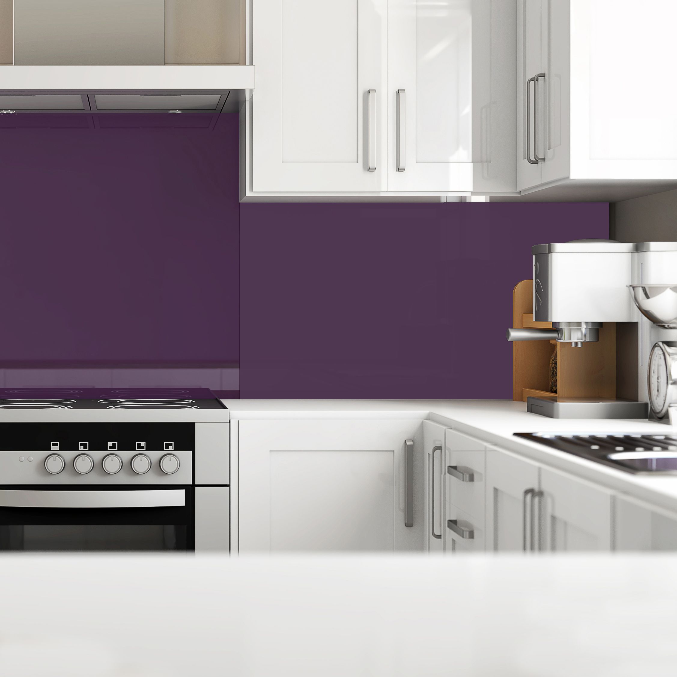 Splashwall Matt Violet Acrylic Splashback, (H)600mm (W)2440mm (T)4mm