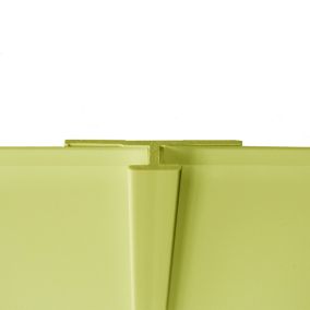 Splashwall Pale lemon H-shaped Panel straight joint, (W)1200mm (T)3mm