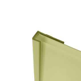 Splashwall Pale lemon Panel end cap, (W)400mm (T)3mm
