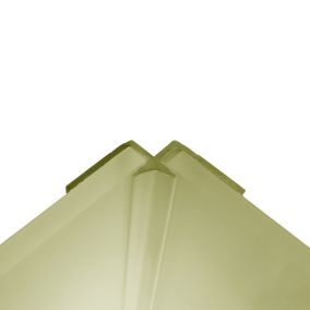 Splashwall Pale lemon Panel internal corner joint, (W)400mm (T)3mm