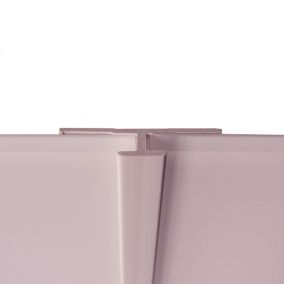 Splashwall Pale pink H-shaped Panel straight joint, (W)400mm (T)3mm