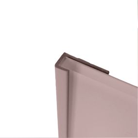 Splashwall Pale pink Panel end cap, (W)400mm (T)3mm