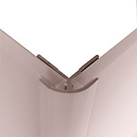 Splashwall Pale pink Panel external corner joint, (W)400mm (T)3mm