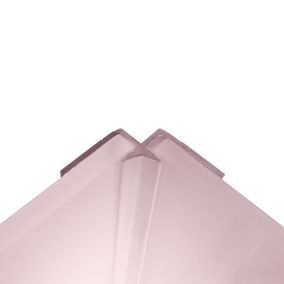 Splashwall Pale pink Panel internal corner joint, (W)4mm (T)3mm