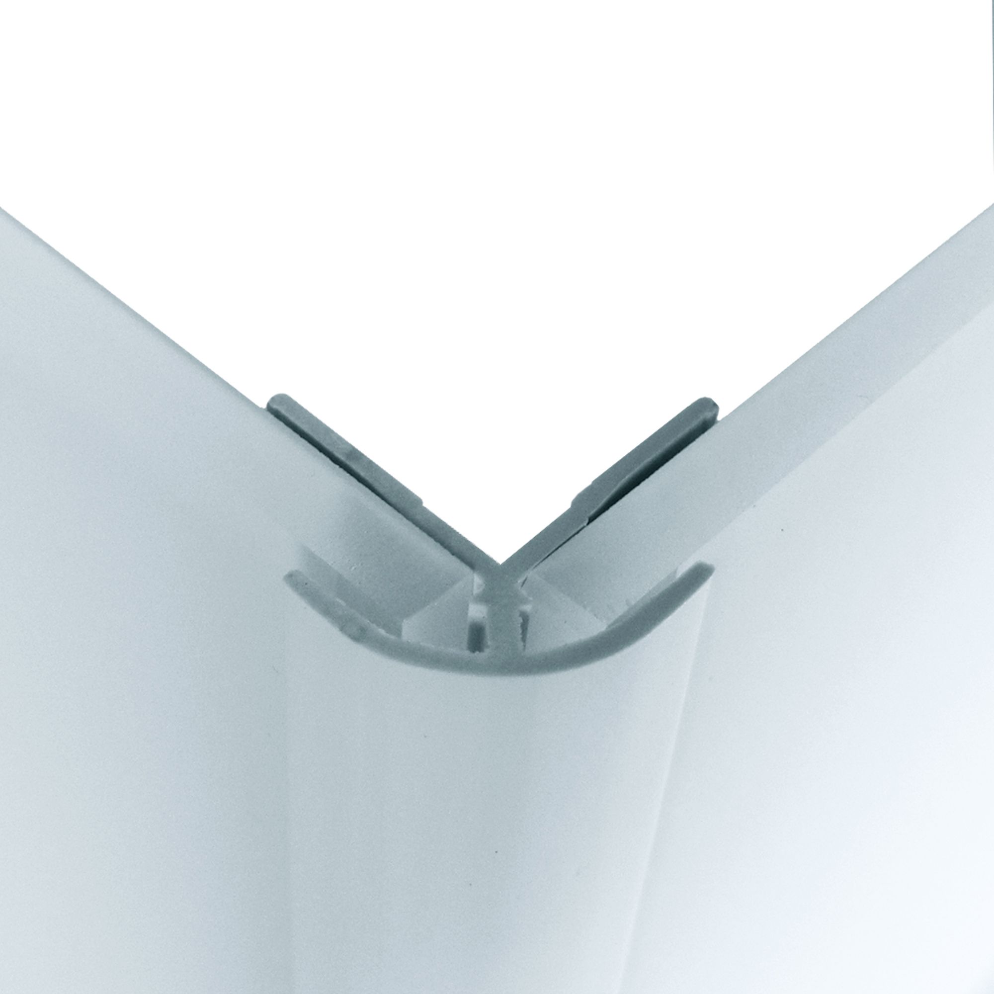 Splashwall Panel external corner joint (W)400mm (T)3mm - Gloss blue mist