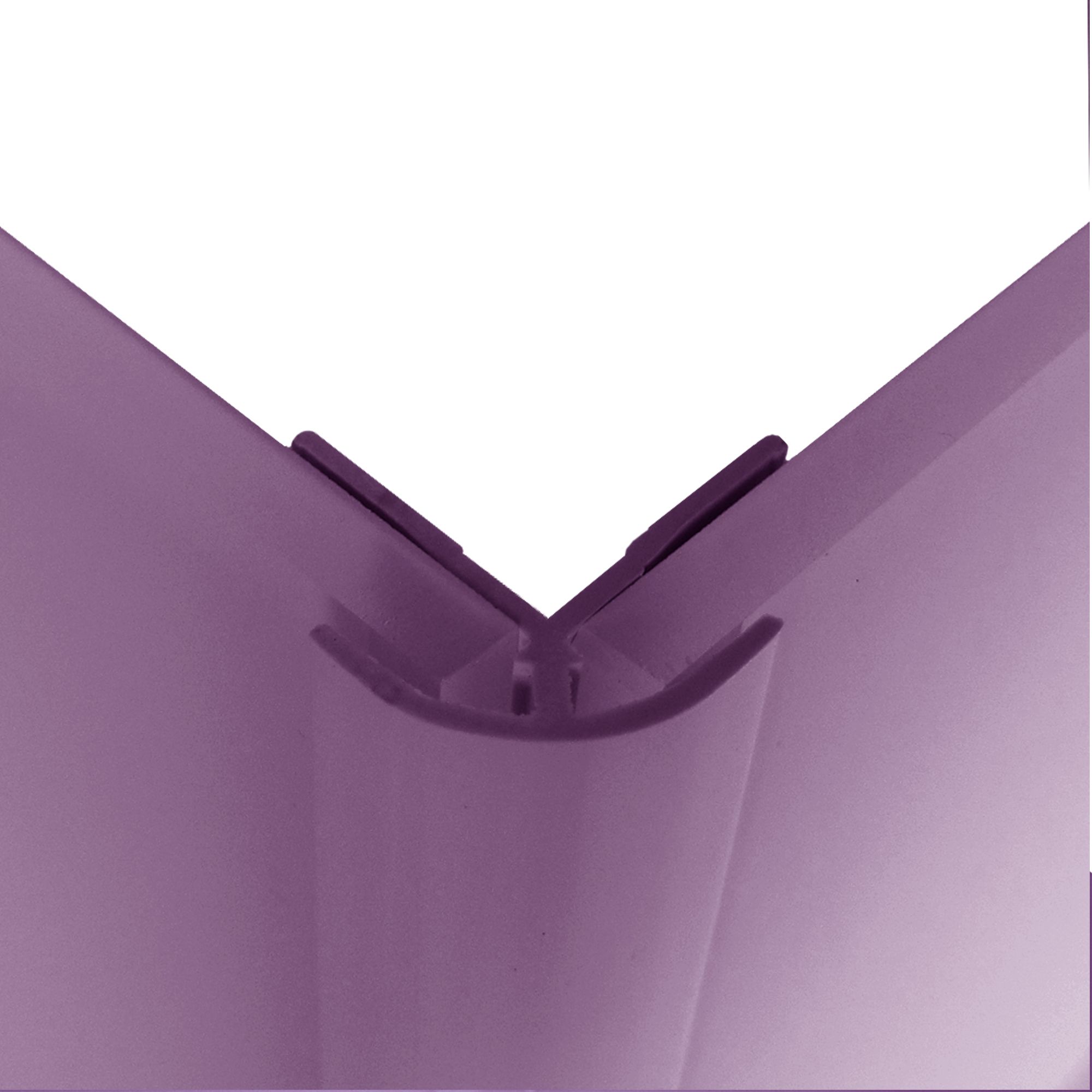 Splashwall Panel external corner joint (W)400mm (T)3mm - Gloss purple
