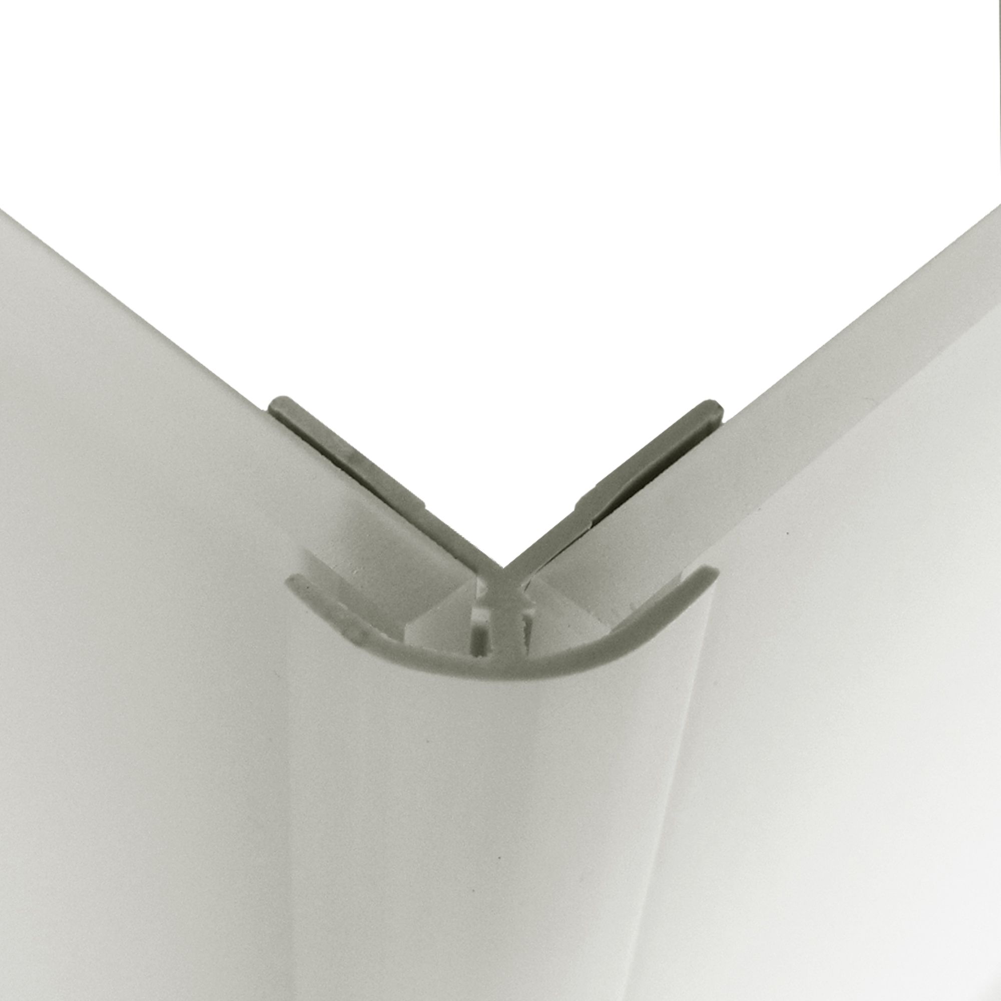 Splashwall Panel external corner joint (W)400mm (T)4mm - Gloss grey