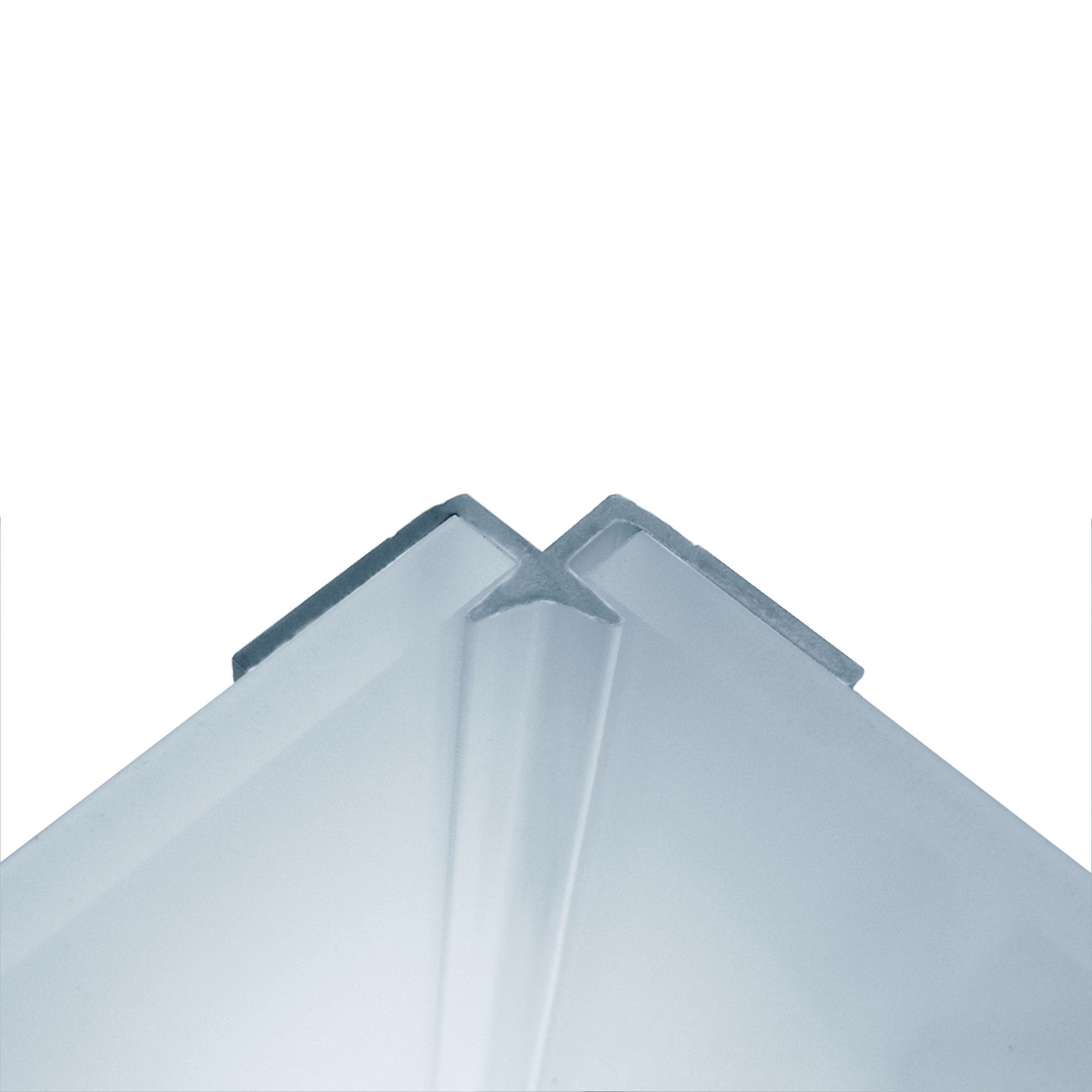 Splashwall Panel internal corner joint (W)400mm (T)3mm - Gloss blue mist