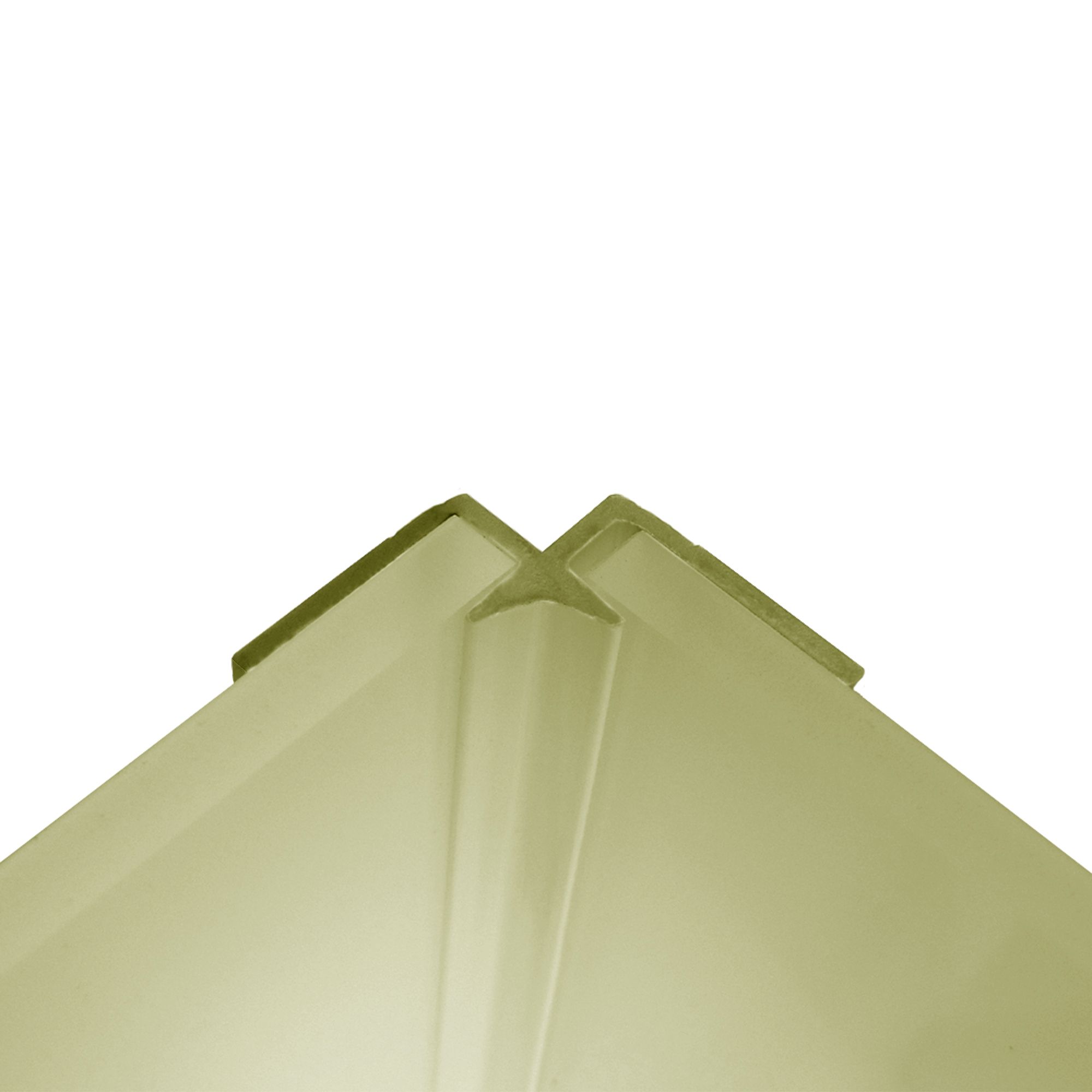 Splashwall Panel internal corner joint (W)400mm (T)3mm - Gloss pale lemon