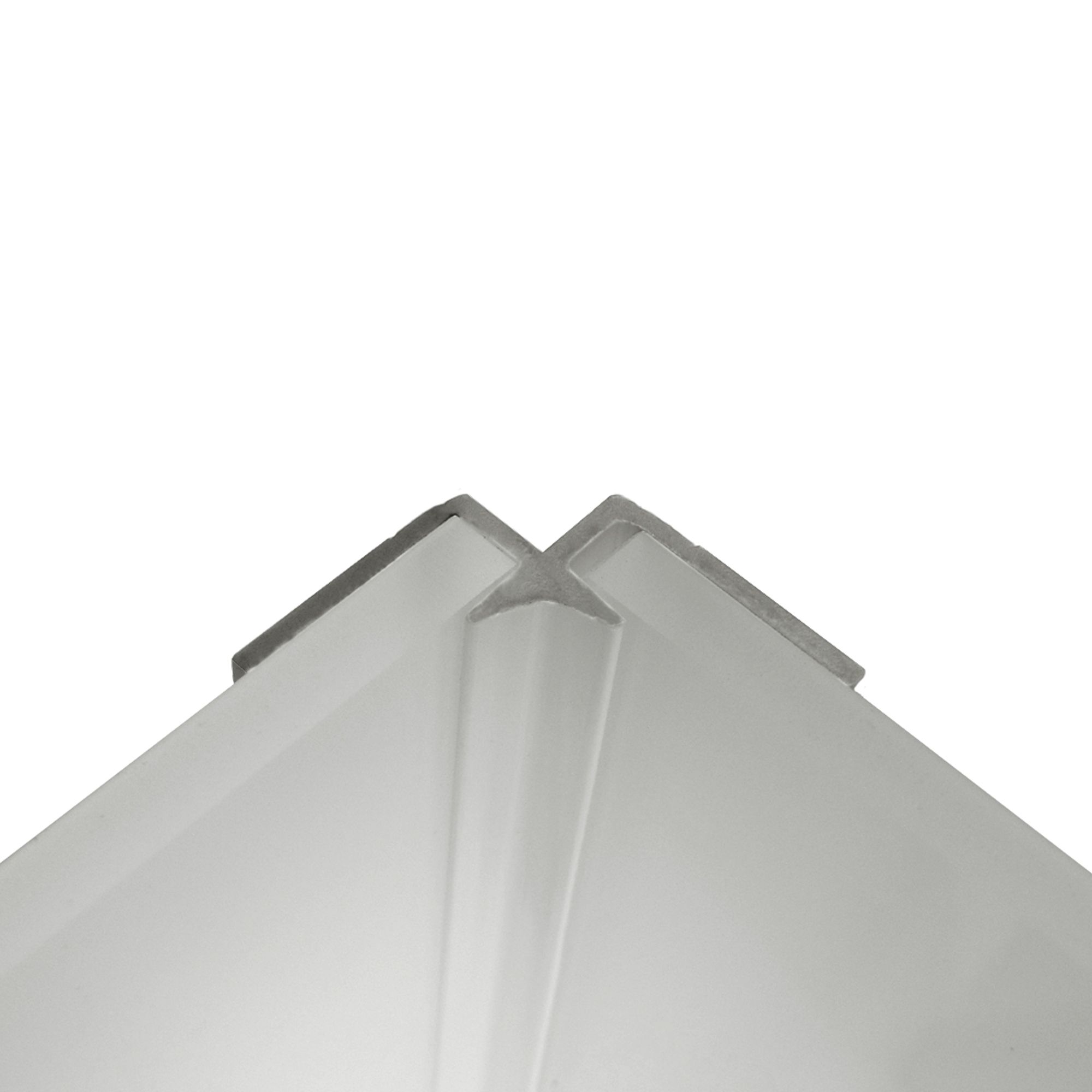 Splashwall Panel internal corner joint (W)400mm (T)4mm - Gloss grey