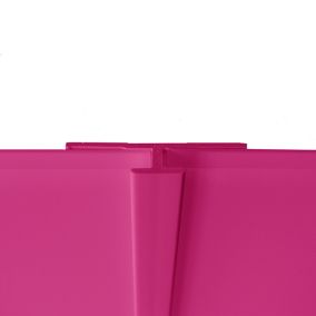 Splashwall Pink H-shaped Panel straight joint, (W)400mm (T)4mm