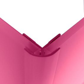 Splashwall Pink Panel external corner joint, (W)400mm (T)4mm