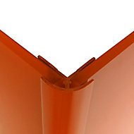 Splashwall Pumpkin Straight Panel external corner joint, (L)2440mm (T)4mm