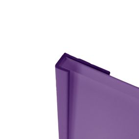 Splashwall Purple Panel end cap, (W)400mm (T)3mm