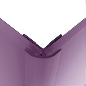 Splashwall Purple Panel external corner joint, (W)400mm (T)3mm