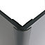 Splashwall Silver effect Straight Panel external corner joint, (L)2440mm (T)4mm