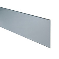 Splashwall Silver Metallic effect Glass Upstand (L)900mm