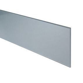Splashwall Silver Metallic effect Glass Upstand (L)900mm