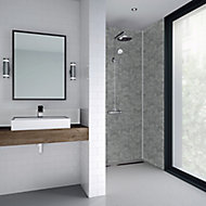 Splashwall Splashwall Matt Grey stone Shower panel (H)2420mm (W)585mm (T)11mm