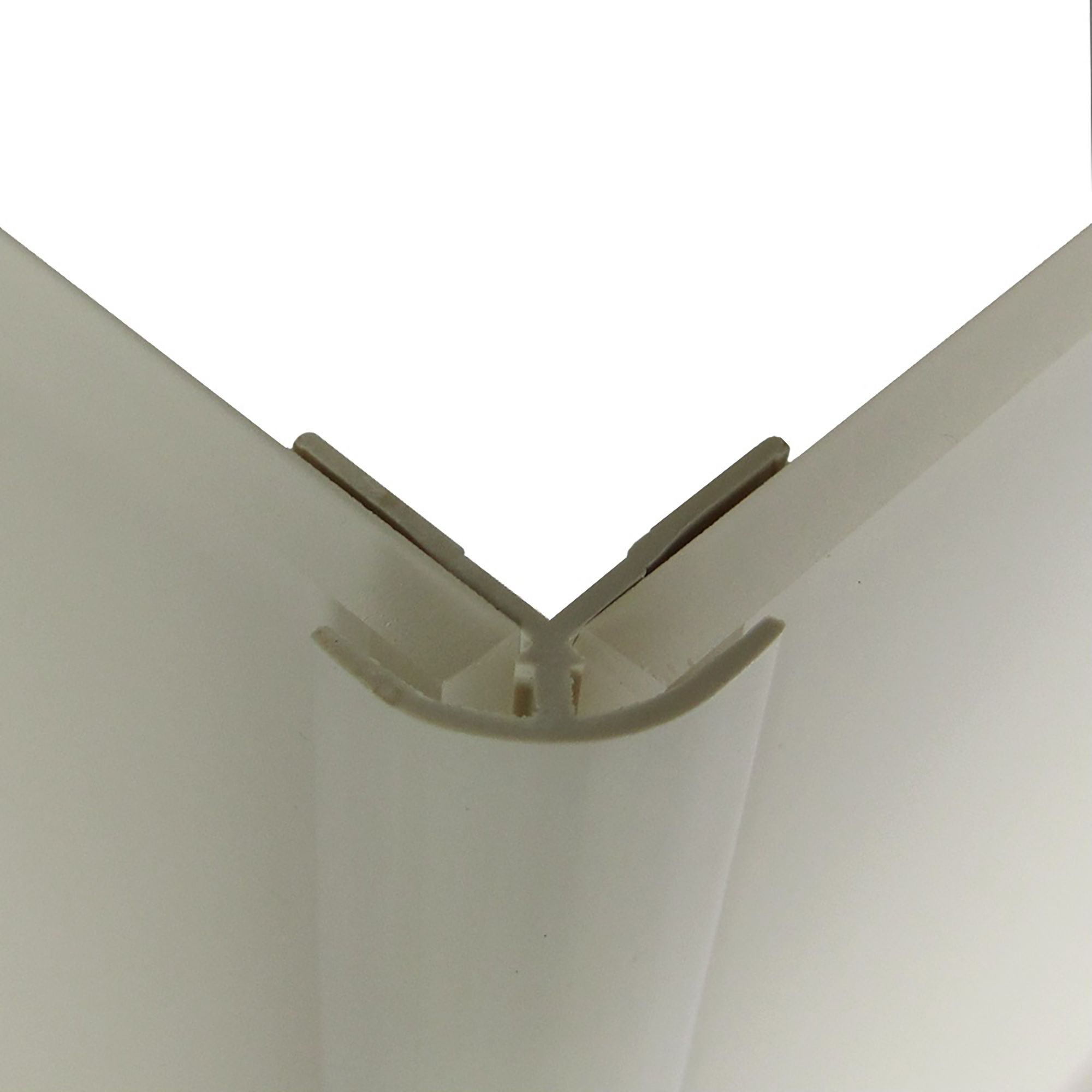 Splashwall Straight Panel external corner joint (L)2440mm (T)4mm - Ivory