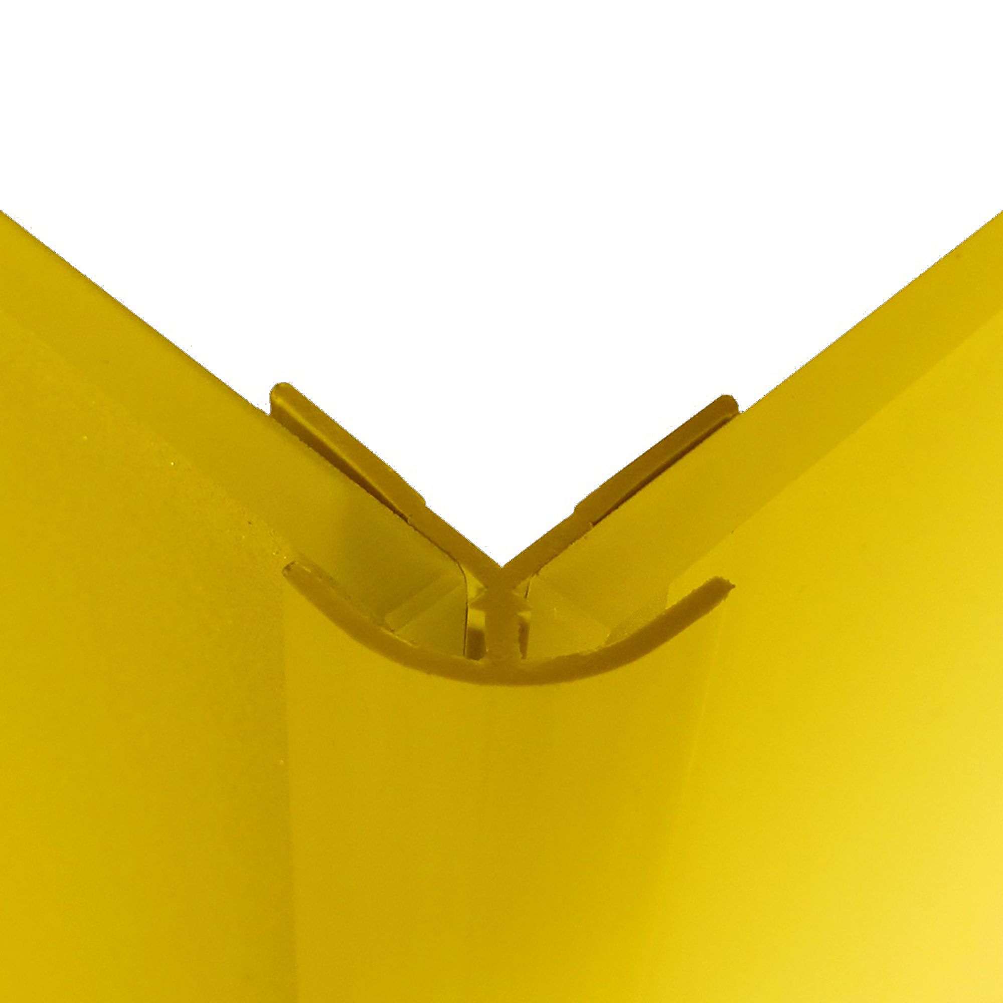 Splashwall Straight Panel external corner joint (L)2440mm (T)4mm - Lemon