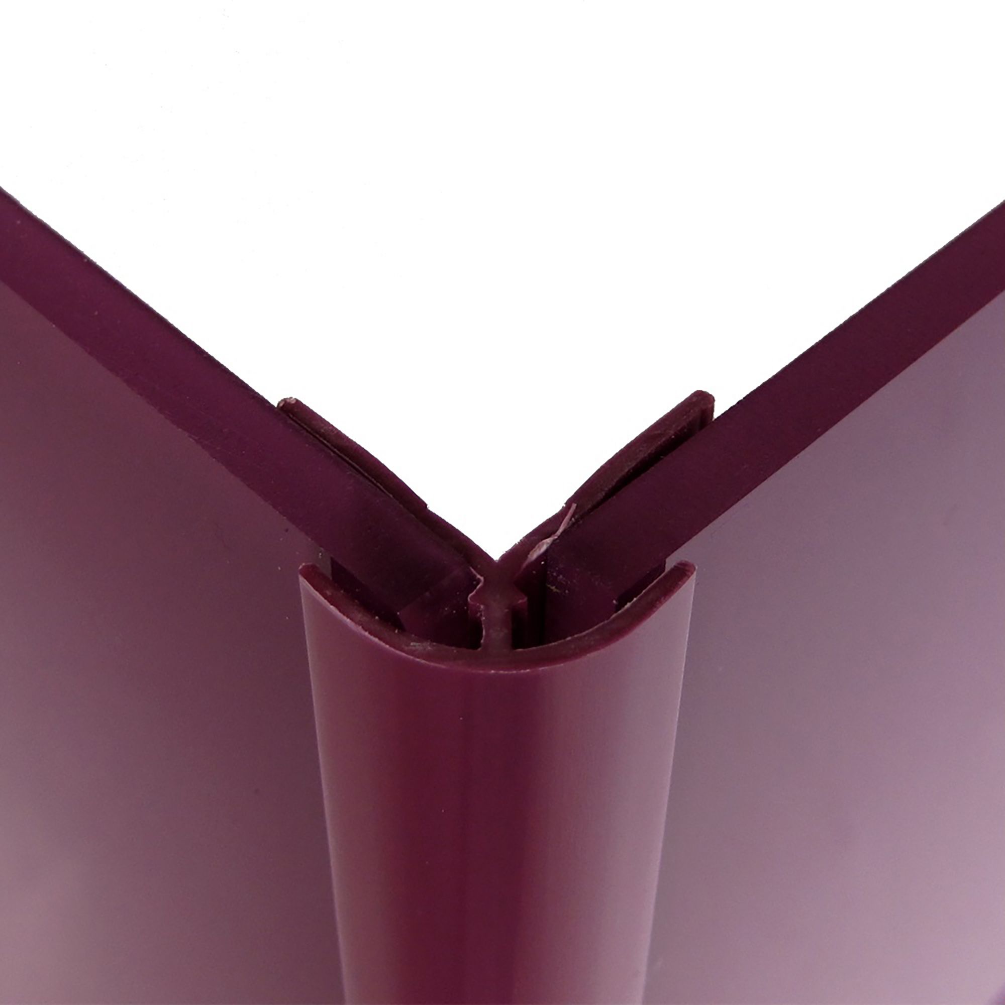 Splashwall Straight Panel external corner joint (L)2440mm (T)4mm - Violet