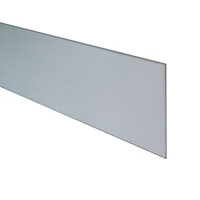 Splashwall White Metallic effect Glass Upstand (L)600mm