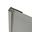 Splashwall White Metallic effect Straight Panel end cap, (L)2440mm (T)4mm