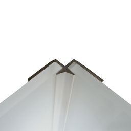 Splashwall White Straight Panel internal corner joint, (L)2440mm (T)4mm