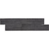 Splitface Black Linear interlocking Stone effect Slate Border tile, Pack of 8, (L)360mm (W)100mm