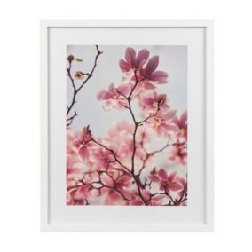 Spring bloom White Framed print (H)530mm (W)430mm