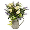 Spring summer Artificial floral arrangement in Lavender & roses
