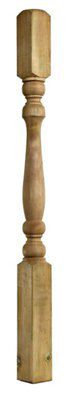 Spruce Colonial Deck post (H)1.22m (W)90mm