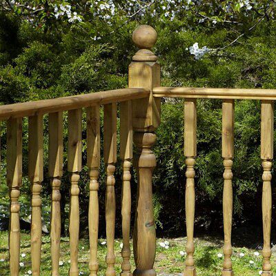 Spruce Colonial Green Hand or base rail (L)2.44m (W)80mm